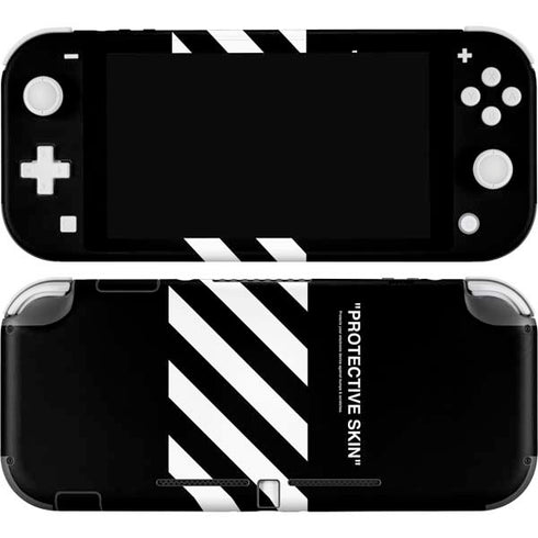 Black and White Stripes Nintendo Switch Lite Skin