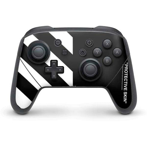 Black and White Stripes Nintendo Switch Pro Controller Skin