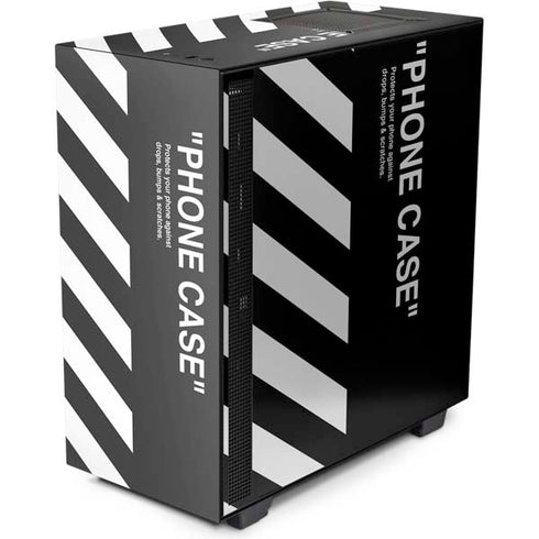 Black and White Stripes NZXT H510 Compact ATX Mid-Tower Case Skin