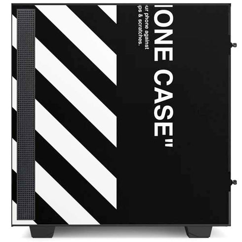 Black and White Stripes NZXT H510 Compact ATX Mid-Tower Case Skin