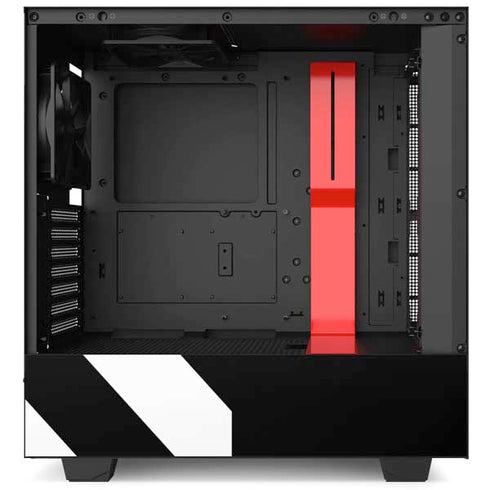 Black and White Stripes NZXT H510 Compact ATX Mid-Tower Case Skin