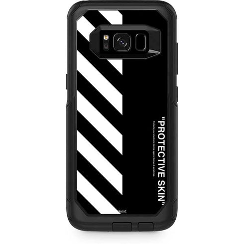 Black and White Stripes Otterbox Commuter Galaxy Skin