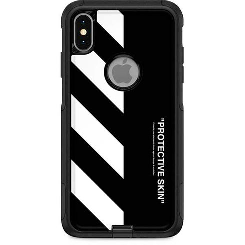 Black and White Stripes Otterbox Commuter iPhone Skin