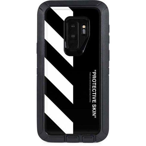 Black and White Stripes Otterbox Defender Galaxy Skin