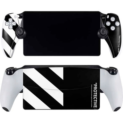 Black and White Stripes PlayStation Portal Remote Player Skin