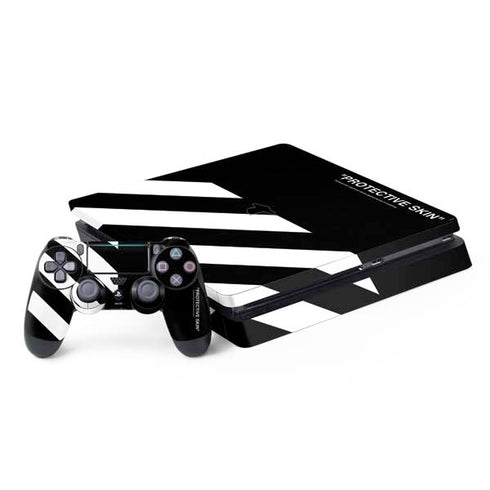 Black and White Stripes PS4 Slim Bundle Skin