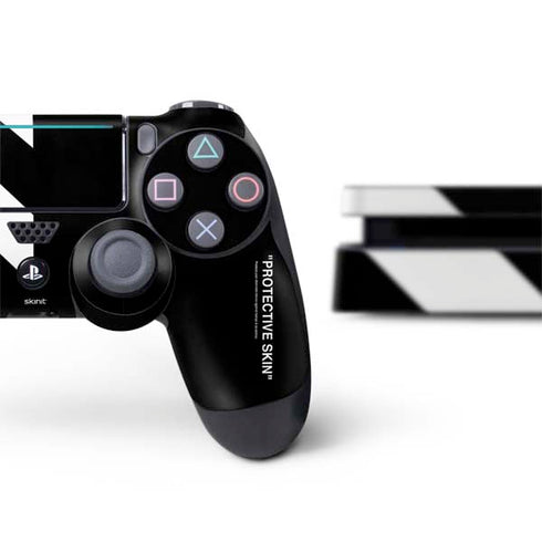 Black and White Stripes PS4 Slim Bundle Skin