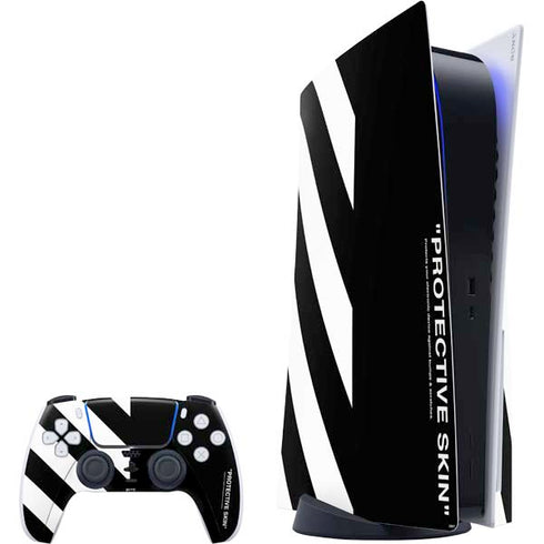 Black and White Stripes PS5 Bundle Skin
