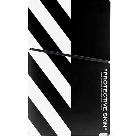 Black and White Stripes PS5 Slim Digital Edition Console Skin