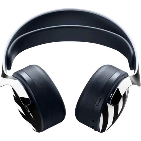Black and White Stripes PULSE 3D Wireless Headset for PS5 Skin