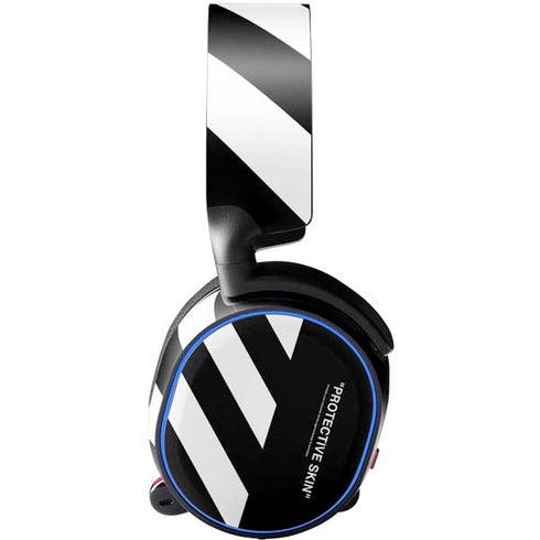 Black and White Stripes SteelSeries Arctis 3 Skin