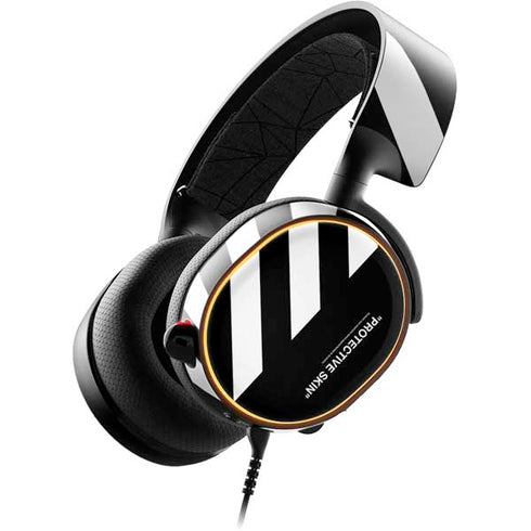 Black and White Stripes SteelSeries Arctis 5 Skin