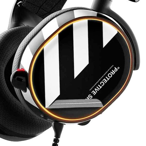 Black and White Stripes SteelSeries Arctis 5 Skin