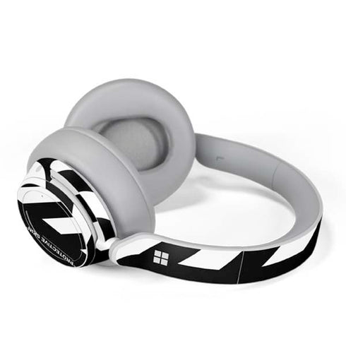 Black and White Stripes Surface Headphones Skin