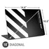 Black and White Stripes Universal Laptop 18in (14.6 x 10.6in) Skin