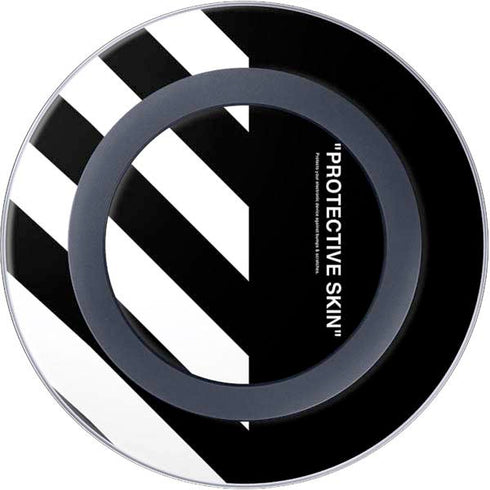 Black and White Stripes Wireless Charger Skin