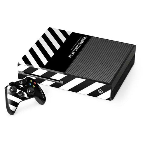 Black and White Stripes Xbox One Console and Controller Bundle Skin