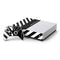 Black and White Stripes Xbox One S Console and Controller Bundle Skin