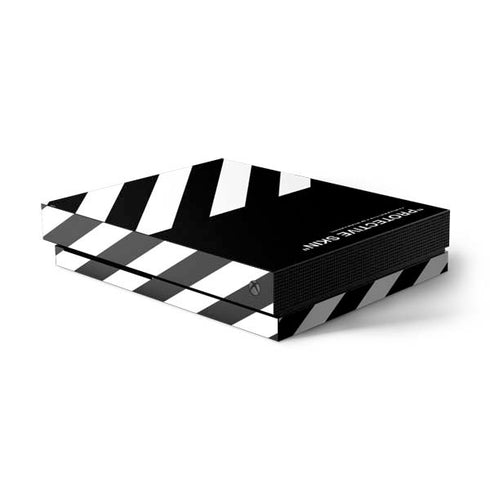 Black and White Stripes Xbox One X Console Skin