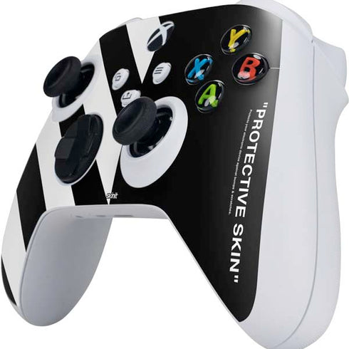 Black and White Stripes Xbox Series S Controller Skin