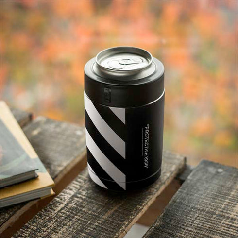 Black and White Stripes Yeti Colster Can Insulator Skin