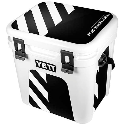 Black and White Stripes YETI Roadie 24 Hard Cooler Skin