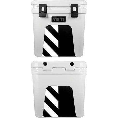 Black and White Stripes YETI Roadie 24 Hard Cooler Skin