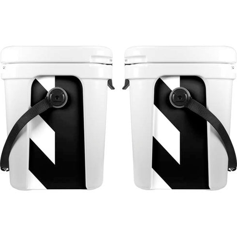 Black and White Stripes YETI Roadie 24 Hard Cooler Skin
