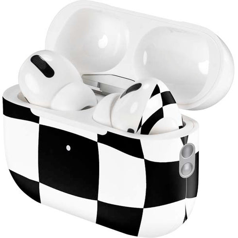 Black and White Zoomed Checkerboard AirPods Pro 2nd Gen Skin