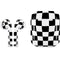 Black and White Zoomed Checkerboard Apple AirPods 2 Skin