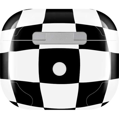 Black and White Zoomed Checkerboard Apple AirPods (3rd Gen 2021) Skin
