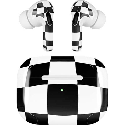 Black and White Zoomed Checkerboard Apple AirPods Pro Skin