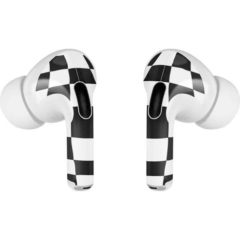 Black and White Zoomed Checkerboard Apple AirPods Pro Skin