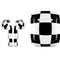 Black and White Zoomed Checkerboard Apple AirPods Skin