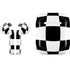 Black and White Zoomed Checkerboard Apple AirPods Skin