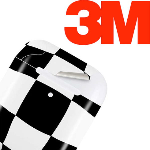 Black and White Zoomed Checkerboard Apple AirPods Skin
