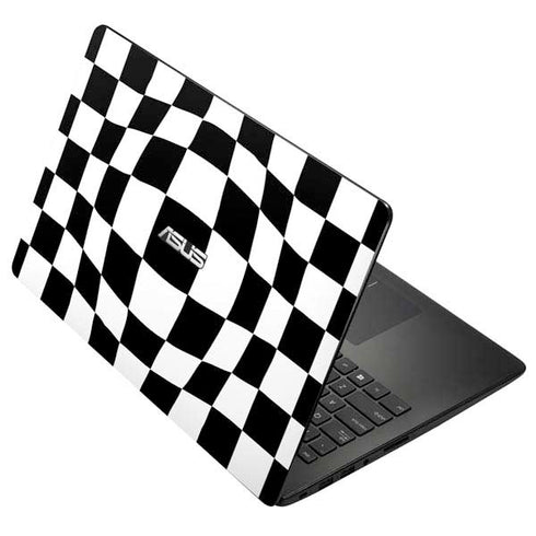 Black and White Zoomed Checkerboard Asus X502CA 15.6 Skin