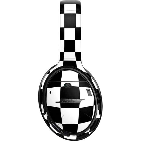 Black and White Zoomed Checkerboard Bose QuietComfort 35 Headphones Skin