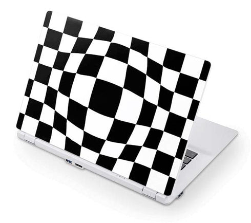 Black and White Zoomed Checkerboard Acer Chromebook Skin