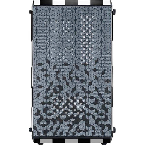 Black and White Zoomed Checkerboard Cooler Master MasterBox Q300L Mini Tower Skin