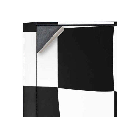 Black and White Zoomed Checkerboard Corsair 4000D Tempered Glass Mid-Tower ATX Case Skin