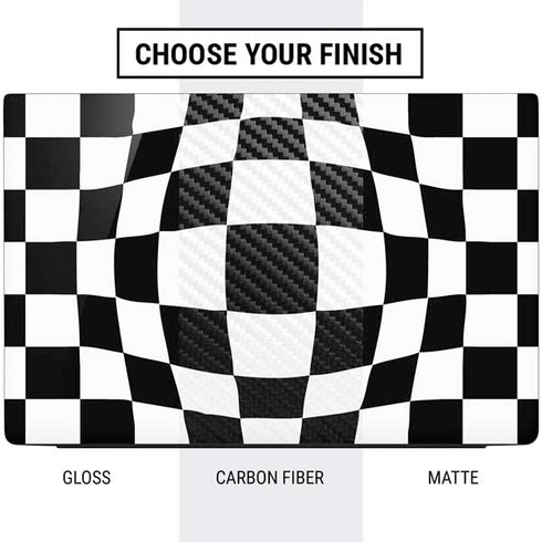 Black and White Zoomed Checkerboard Dell Vostro Skin