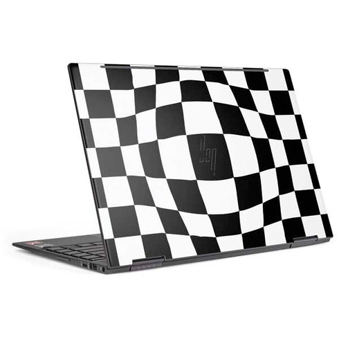 Black and White Zoomed Checkerboard HP Envy Skin