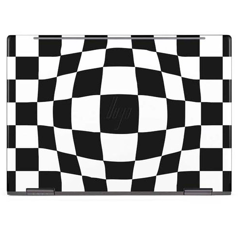 Black and White Zoomed Checkerboard HP Envy Skin