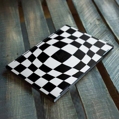 Black and White Zoomed Checkerboard HP Envy Skin