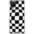 Black and White Zoomed Checkerboard Galaxy A12 Clear Case