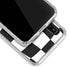 Black and White Zoomed Checkerboard Galaxy A20 Clear Case