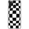 Black and White Zoomed Checkerboard Galaxy A21 Clear Case