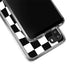Black and White Zoomed Checkerboard Galaxy A21 Clear Case