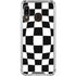 Black and White Zoomed Checkerboard Galaxy A30 Clear Case